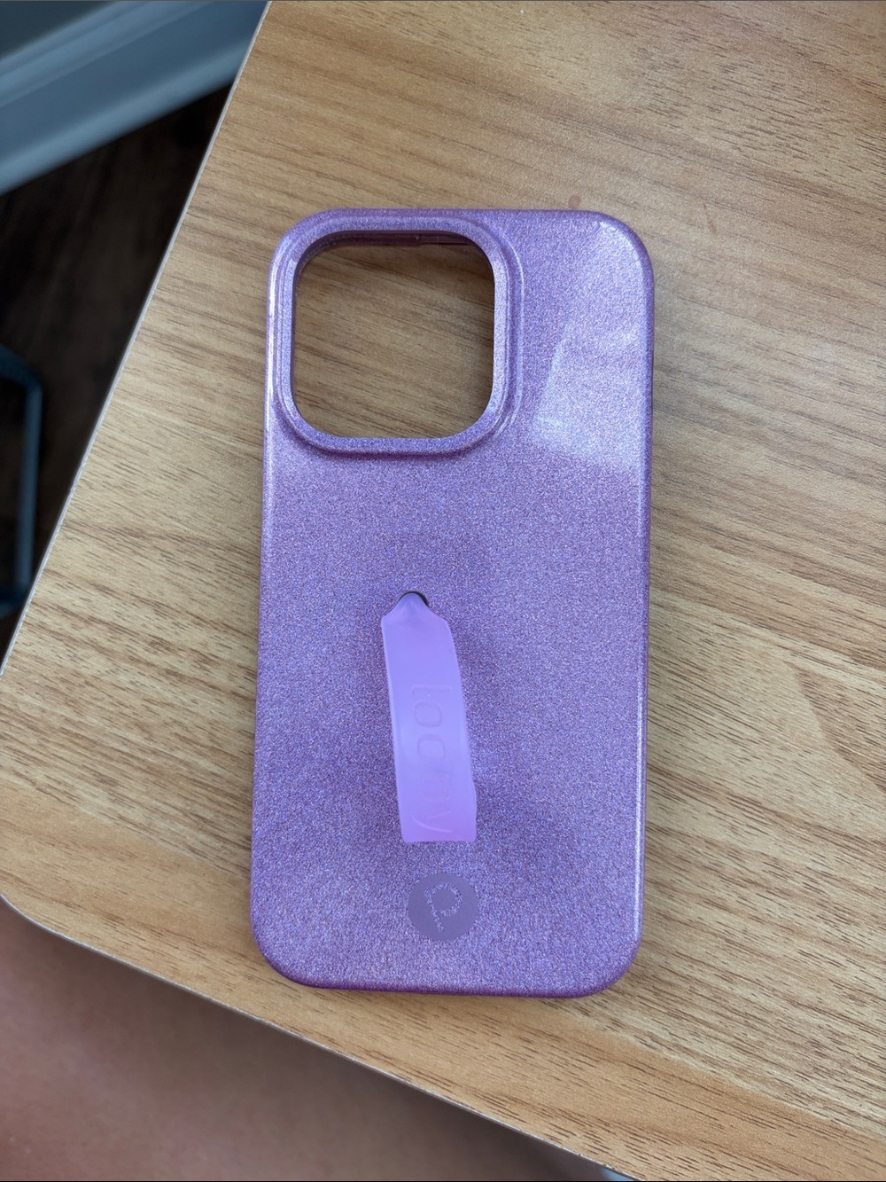 Loopy Glitter Purple iPhone 15 Pro phone case